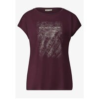 Street One Shirt with Pearl Artwork Rustic Rouge