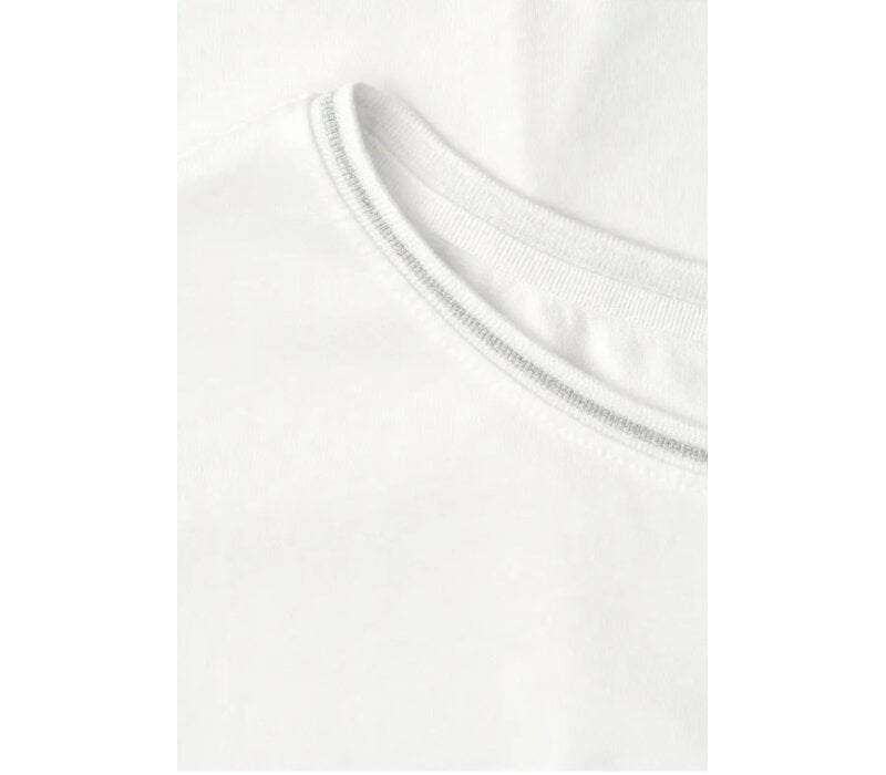 Street One Shirt with Deco Rib Off White