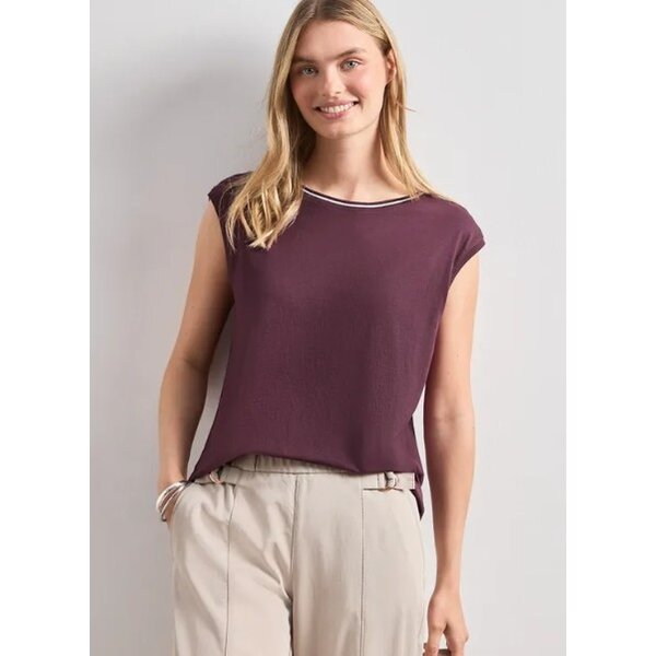 Street One Shirt with Deco Rib 
