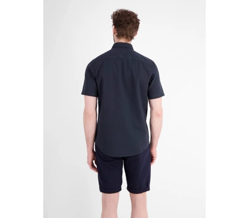 Lerros Overhemd Korte Mouw Navy