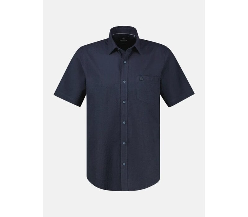 Lerros Overhemd Korte Mouw Navy