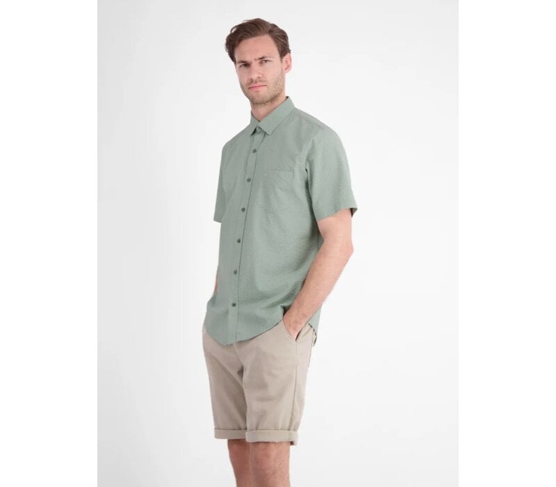 Lerros Overhemd Korte Mouw Bay Green
