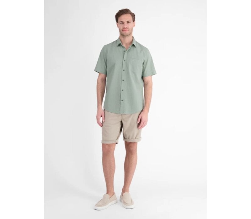 Lerros Overhemd Korte Mouw Bay Green