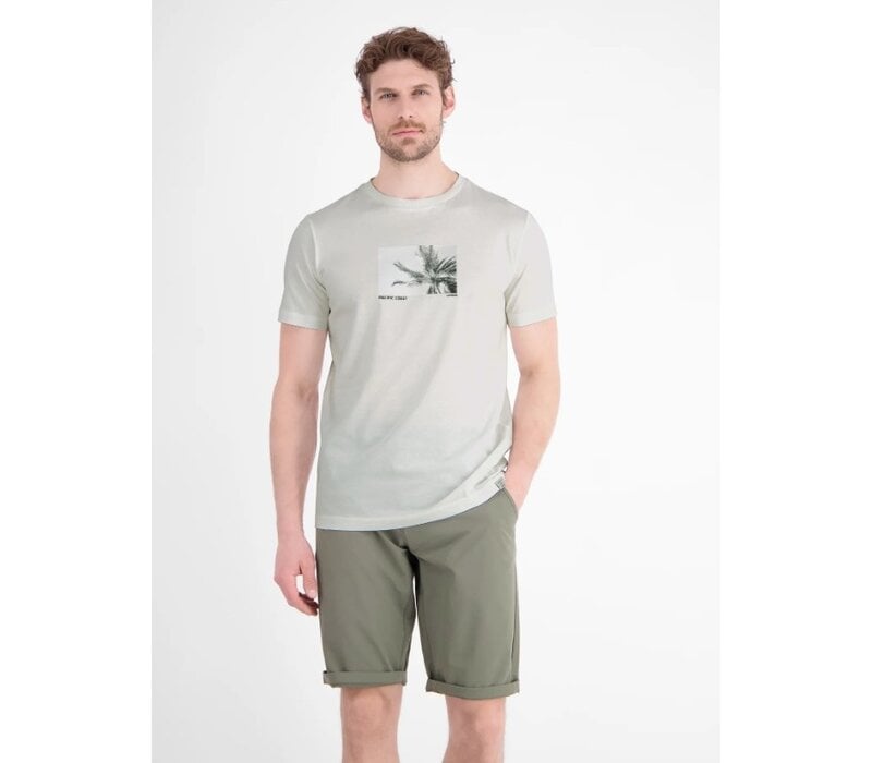 Lerros T-Shirt Print Broken White
