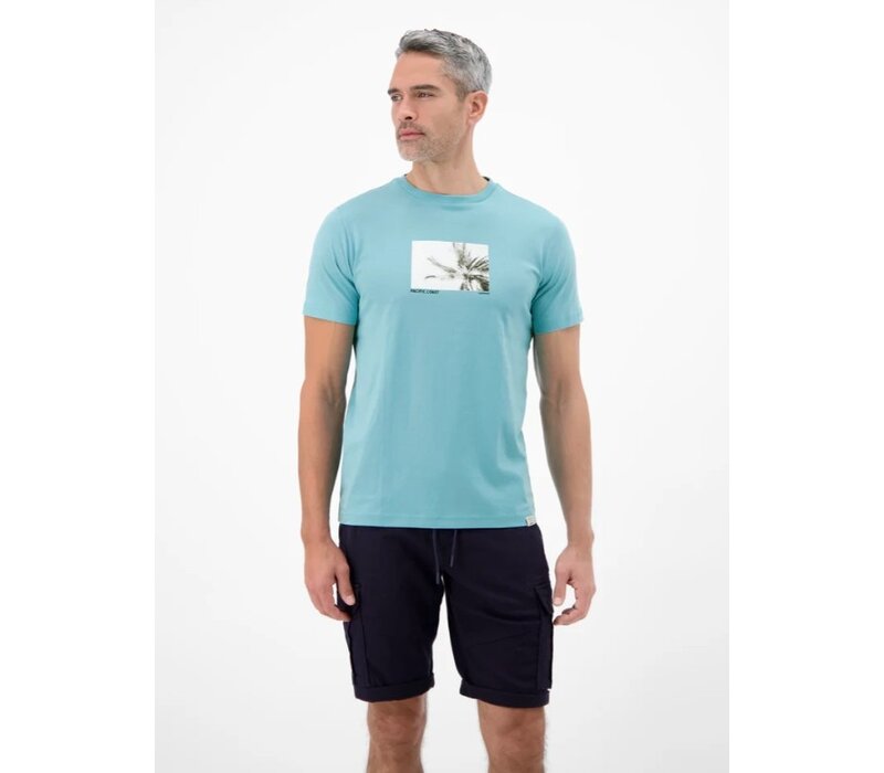 Lerros T-Shirt Print Reef Blue