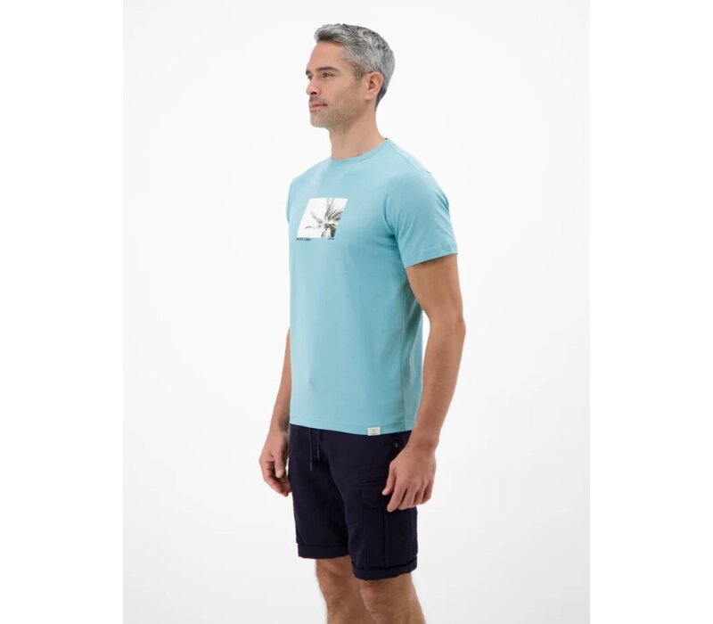 Lerros T-Shirt Print Reef Blue