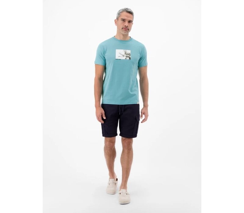 Lerros T-Shirt Print Reef Blue
