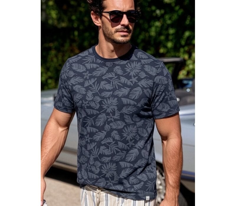 Lerros T-Shirt Serafino Classic Navy