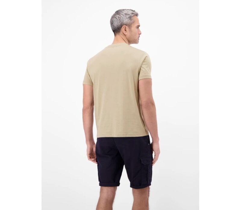 Lerros T-Shirt Chest Print Gravel Beige