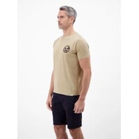 Lerros T-Shirt Chest Print Gravel Beige