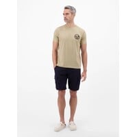 Lerros T-Shirt Chest Print Gravel Beige