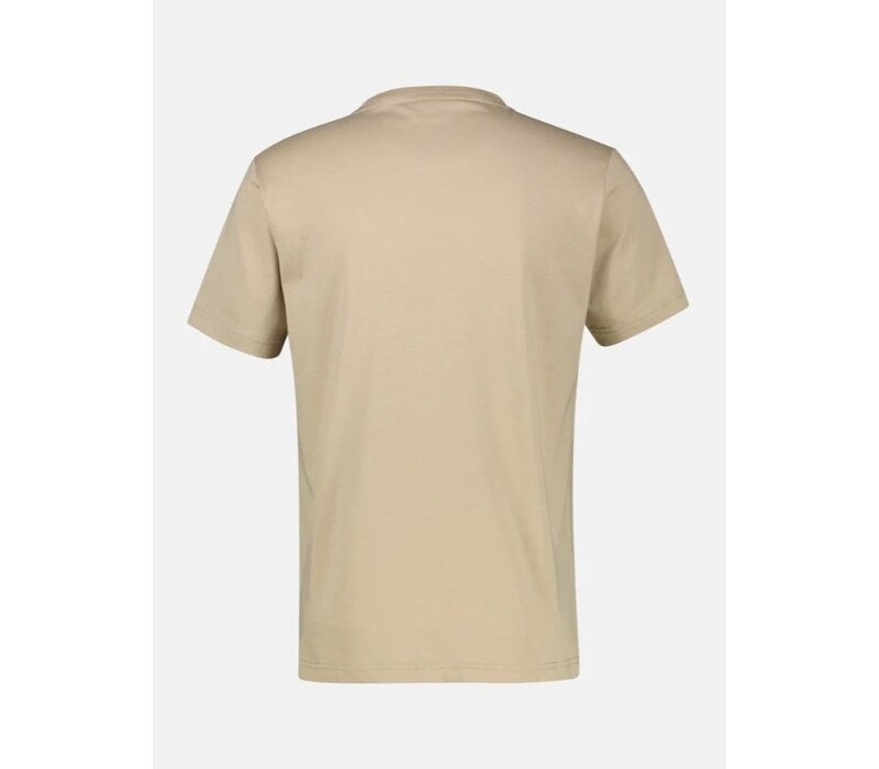 Lerros T-Shirt Chest Print Gravel Beige