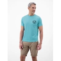 Lerros T-Shirt Chest Print Reef Blue