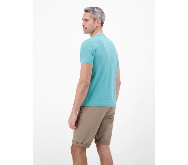 Lerros T-Shirt Chest Print Reef Blue