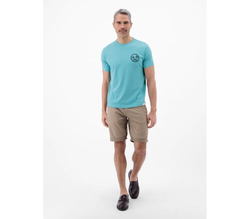 Lerros T-Shirt Chest Print Reef Blue