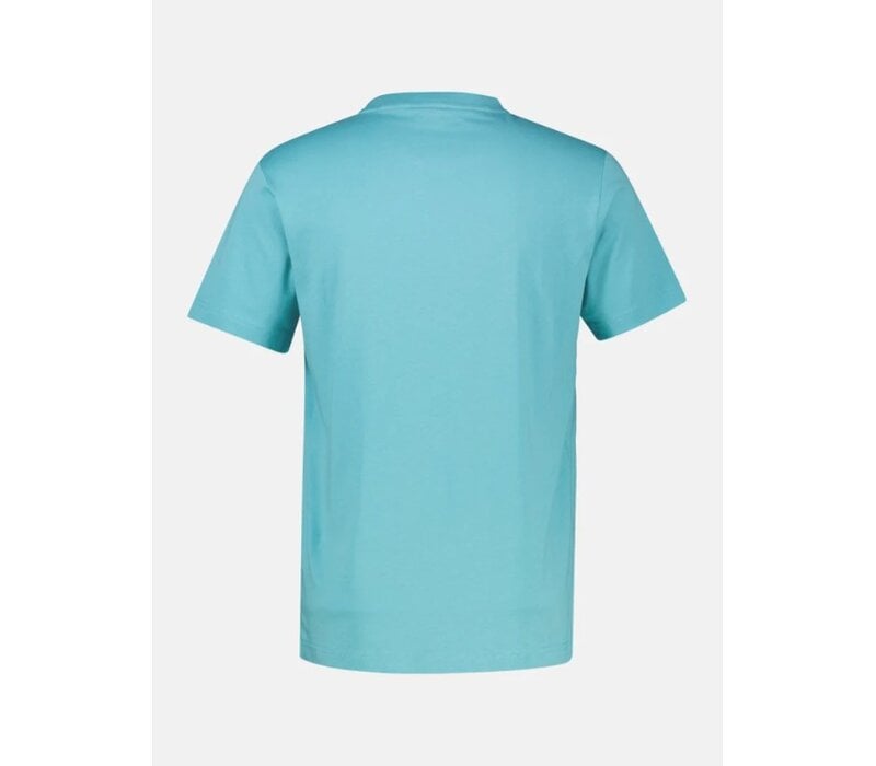Lerros T-Shirt Chest Print Reef Blue