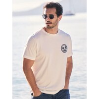 Lerros T-Shirt Chest Print Broken White