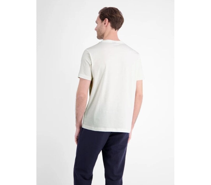 Lerros T-Shirt Chest Print Broken White