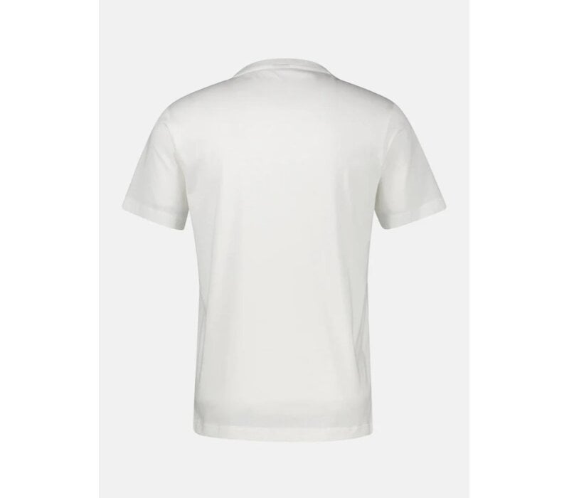 Lerros T-Shirt Chest Print Broken White