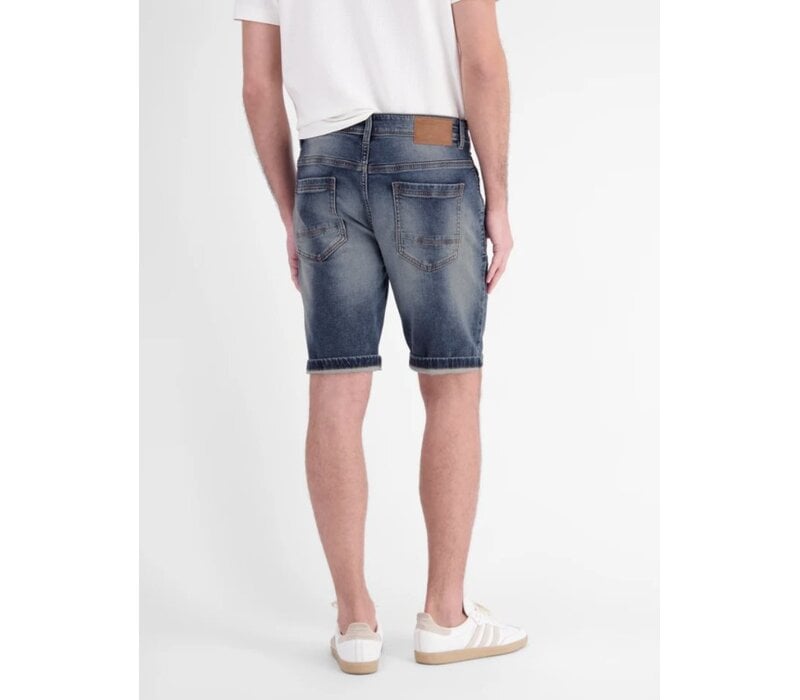 Lerros Jog Denim Bermuda Mid Blue Used Wash