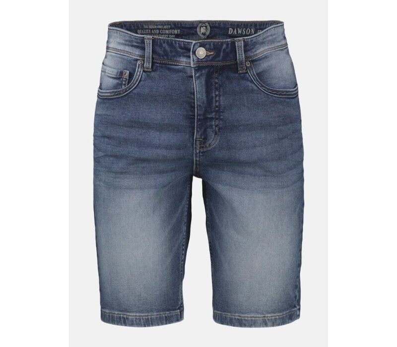 Lerros Jog Denim Bermuda Mid Blue Used Wash