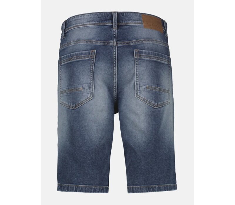 Lerros Jog Denim Bermuda Mid Blue Used Wash