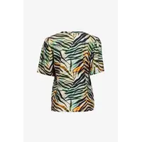 Geisha T-Shirt V-Neck Jersey Brown Green