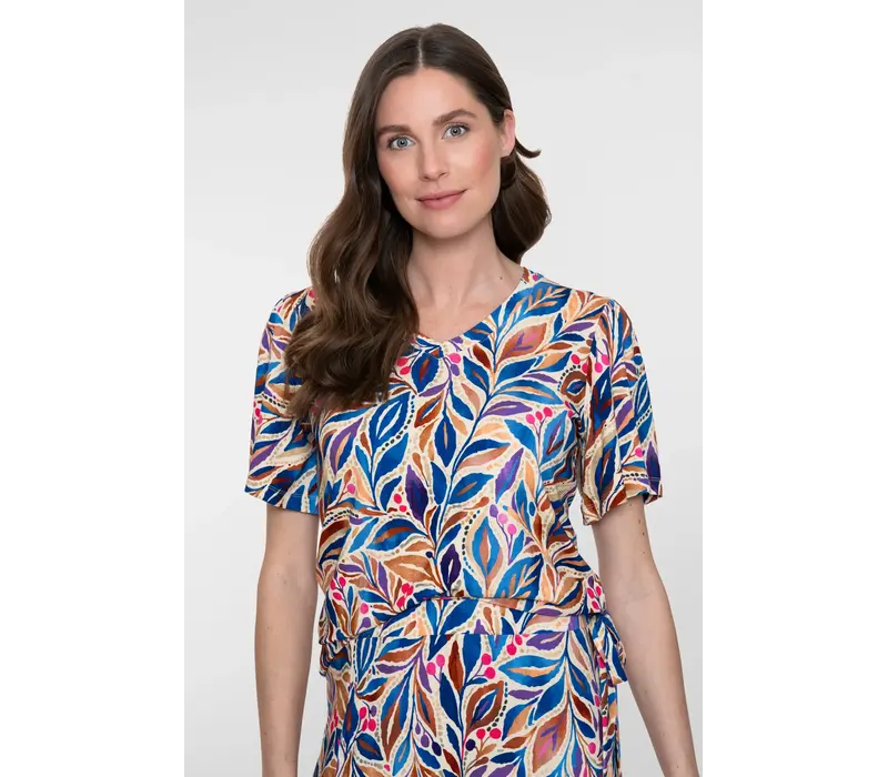 Geisha T-Shirt V-Neck Jersey Indigo Purple