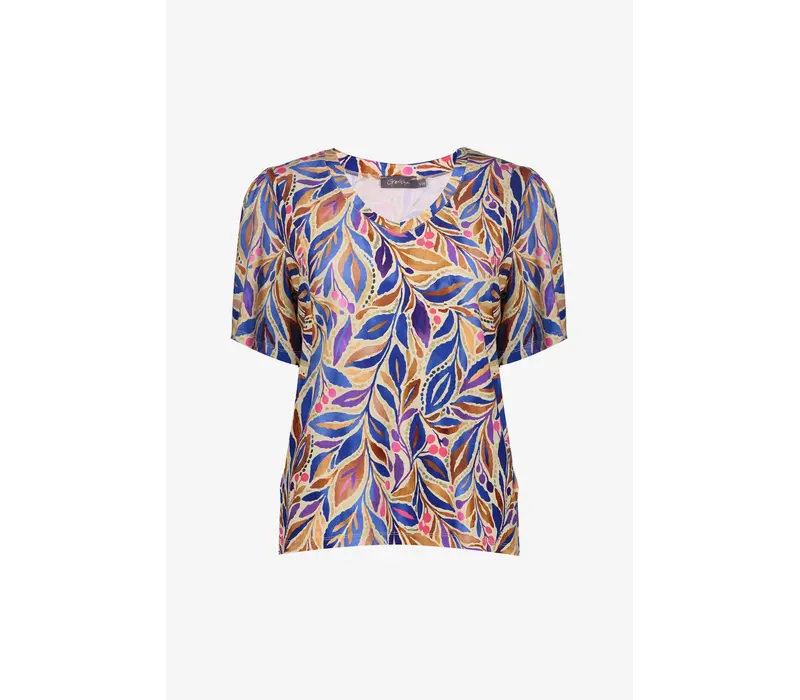 Geisha T-Shirt V-Neck Jersey Indigo Purple