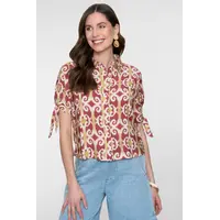 Geisha Blouse Raspberry Green
