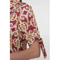 Geisha Blouse Raspberry Green