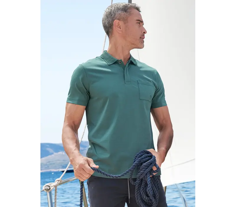 Lerros Polo Cool + Dry Soft Teal