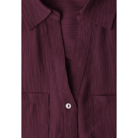 Street One Buttoned Shirtcollar Blouse with Tur Rustic Rouge