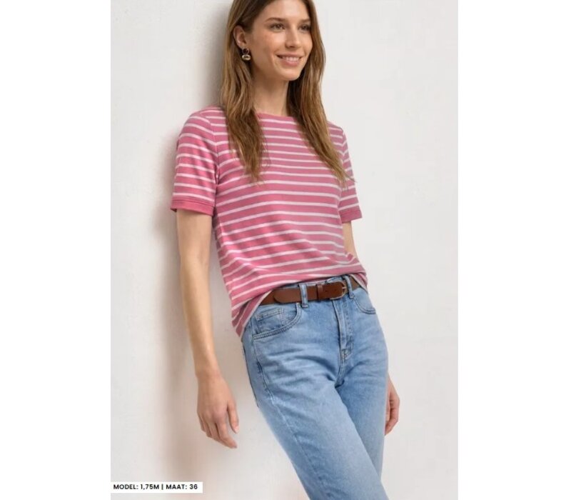 Street One Basic U-Boat Shirt Blush Berry