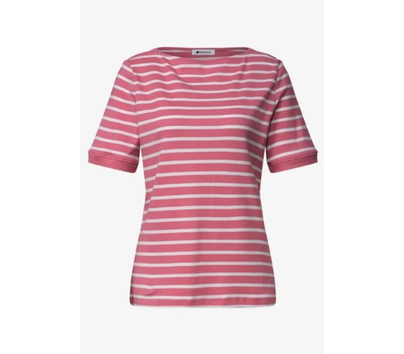 Street One Basic U-Boat Shirt Blush Berry