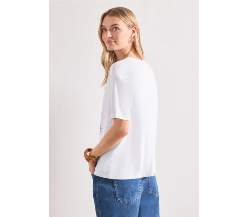 Street One Shirt with Illustration White