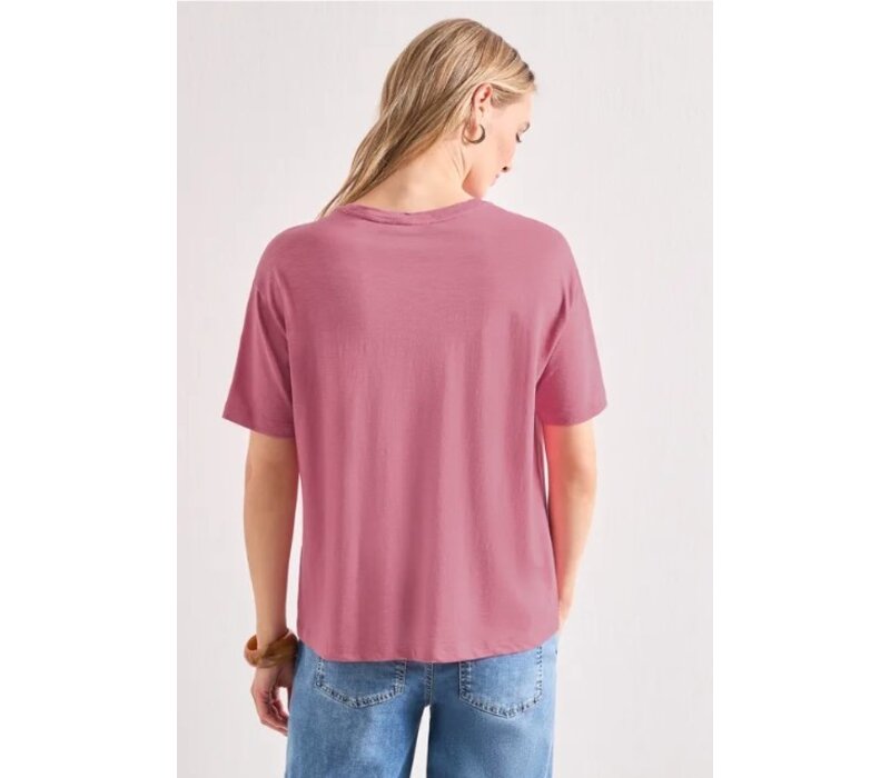 Street One Shirt with Illustration Blush Berry