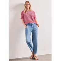 Street One Shirt with Illustration Blush Berry