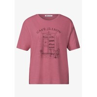 Street One Shirt with Illustration Blush Berry