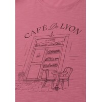 Street One Shirt with Illustration Blush Berry