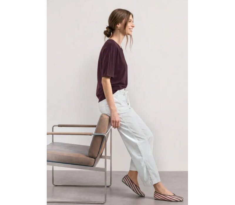 Street One Basic Shirt with Bottom Cuff Rustic Rouge