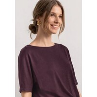 Street One Basic Shirt with Bottom Cuff Rustic Rouge