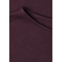 Street One Basic Shirt with Bottom Cuff Rustic Rouge
