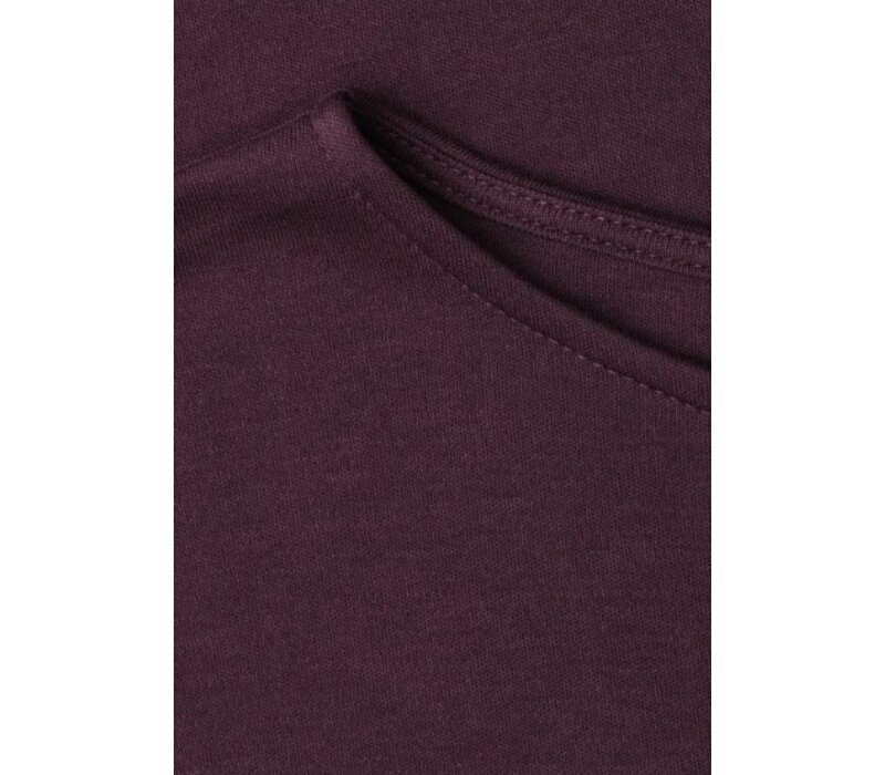 Street One Basic Shirt with Bottom Cuff Rustic Rouge