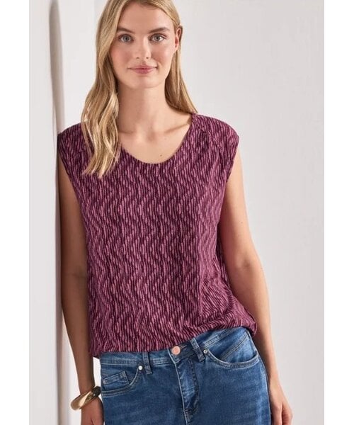 StreetOne Street One Printed Top with Elastic Hem