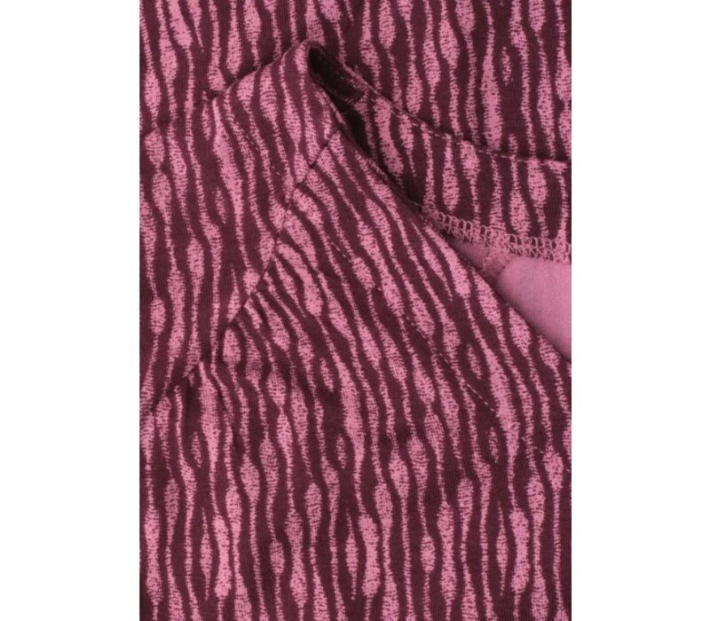 Street One Printed Top with Elastic Hem Blush Berry