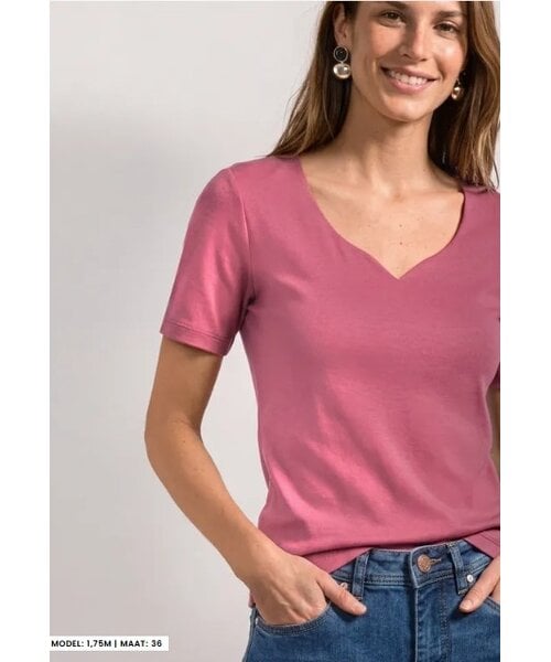 StreetOne Street One Ada Heart Neck 1/2 Sleeves