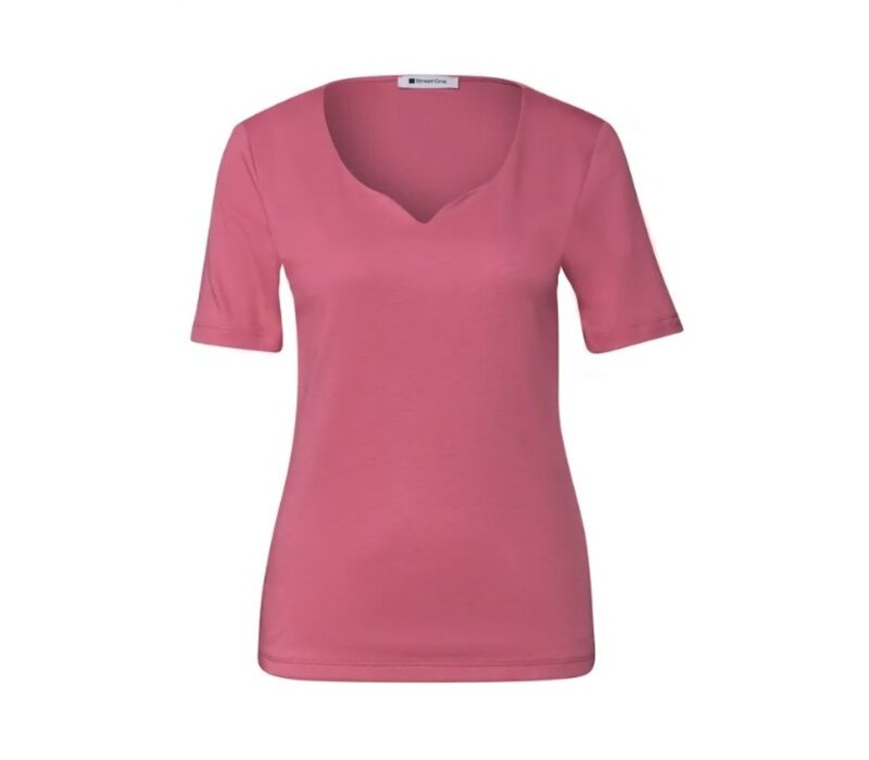 Street One Ada Heart Neck 1/2 Sleeves Blush Berry