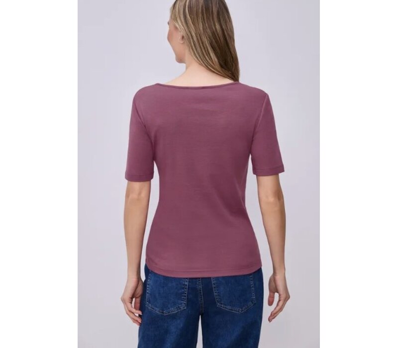 Street One Ada Heart Neck 1/2 Sleeves Dark Clouded Blush