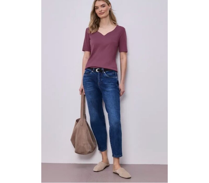 Street One Ada Heart Neck 1/2 Sleeves Dark Clouded Blush